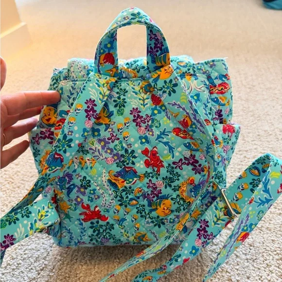 Vera Bradley x Disney The Little Mermaid Ariel Floral Small Backpack - Picture 2 of 4